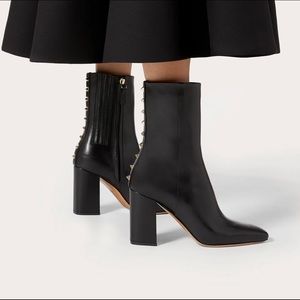 Valentino Garavani | Rockstud Leather Ankle Boots
